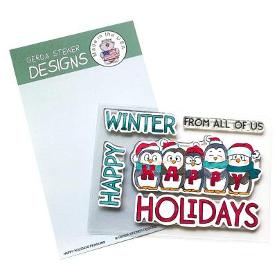Gerda Steiner Clear Stamps - Happy Holiday Penguin